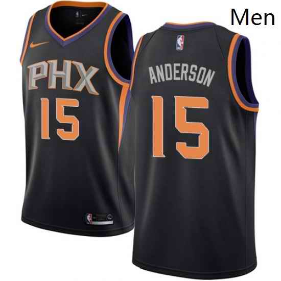 Mens Nike Phoenix Suns 15 Ryan Anderson Swingman Black NBA Jersey Statement Edition